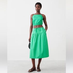 Banana Republic factory cotton midi skirt